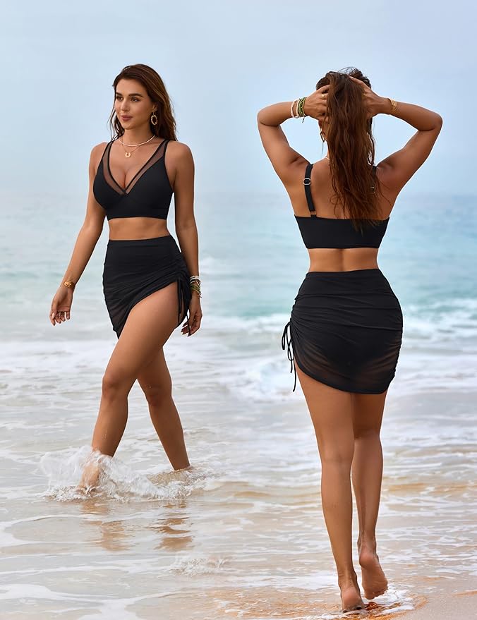 Adori High Waisted Bikini Set with Tummy Control