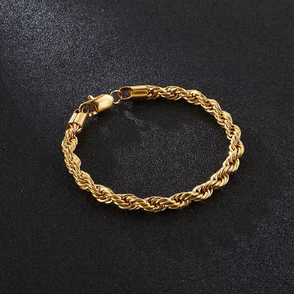 14K Rope Chain Bracelet