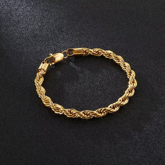 14K Rope Chain Bracelet