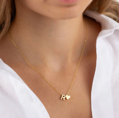 Adori Heart Initial Necklace