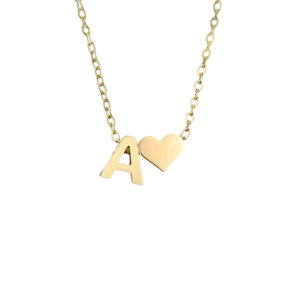 Adori Heart Initial Necklace