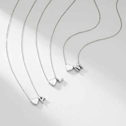 Adori Heart Initial Necklace